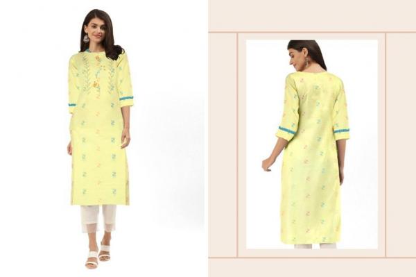 Women Thread Aarohi Fancy Cotton Embroidery Kurti 